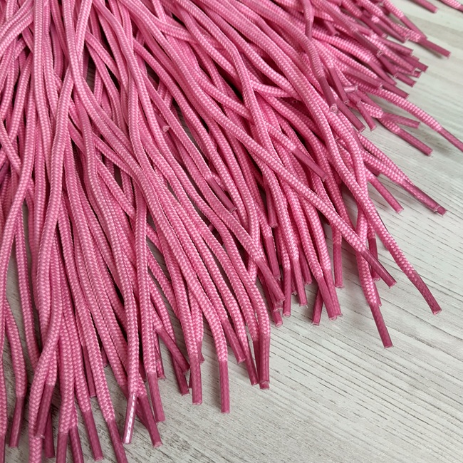 Шнурки круглі, тонкі, 3 мм, 80 см, рожеві