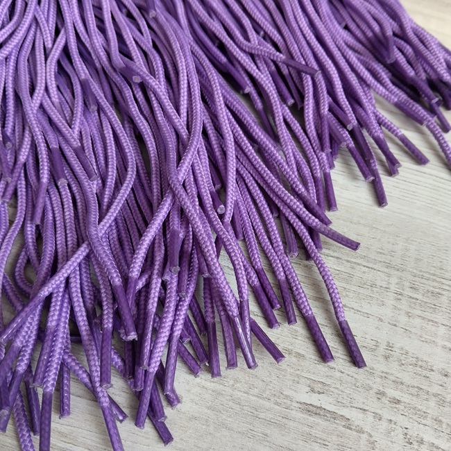 Шнурки круглі, тонкі, 3 мм, 80 см, бузкові
