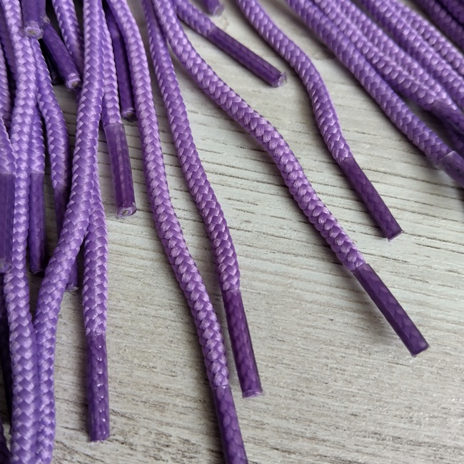 Шнурки круглі, тонкі, 3 мм, 80 см, бузкові