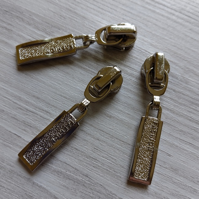 Бігунок спіраль, тип-5, Фешн, з фіксатором,  нікель(2)*