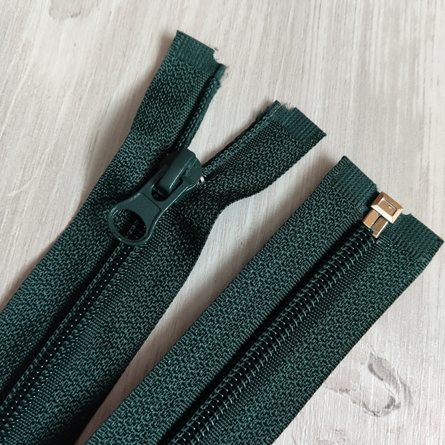 Блискавка спіральна, тип-5, 80 см., зелений бутилочний (273)