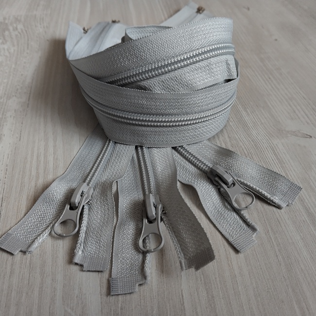 Блискавка спіральна, тип-5, 80 см, світло-сіра (831)