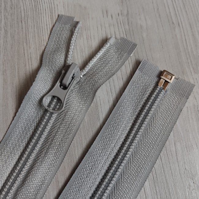 Блискавка спіральна, тип-5, 80 см, світло-сіра (831)