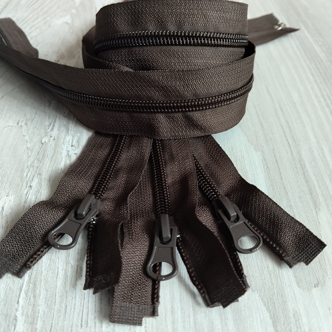 Блискавка спіральна, тип-5, 80 см, коричнева (302)