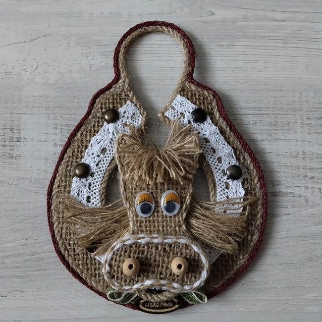 Сувенір Підкова з конем на магніті, 17х12 см (230)