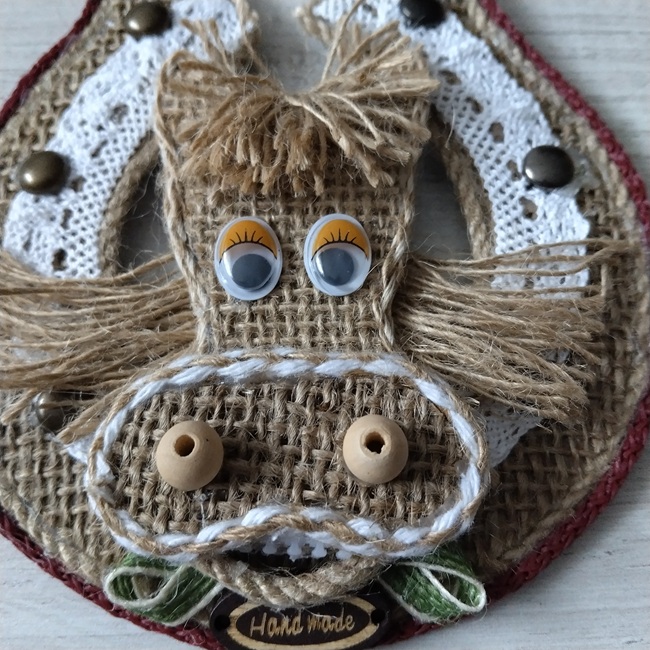 Сувенір Підкова з конем на магніті, 17х12 см (230)