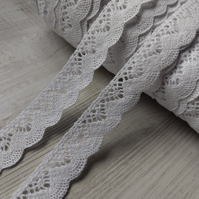 Мереживо бавовна, 20 мм, біле*