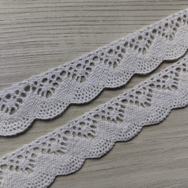 Мереживо бавовна, 20 мм, біле*