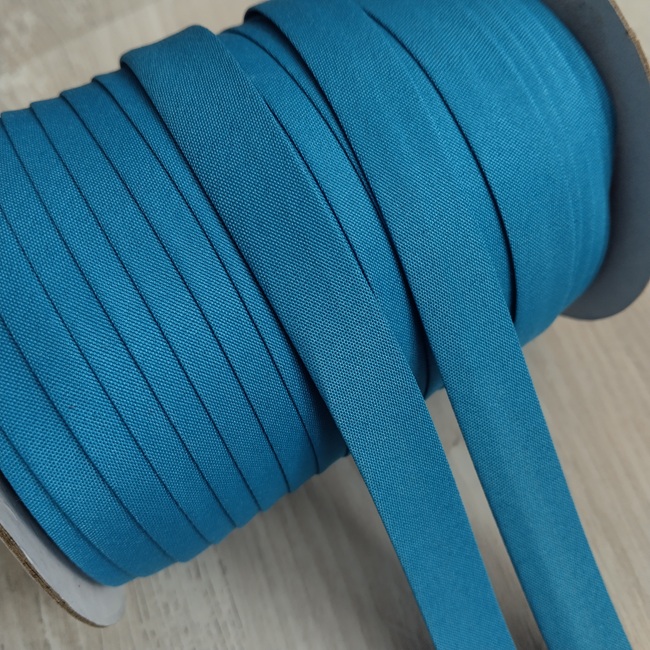 Коса бейка бавовна, 15 мм, блакитний насичений (86)