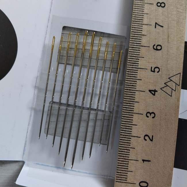 Голки для ручного шиття Золоте вушко, 10 шт. (Польща)