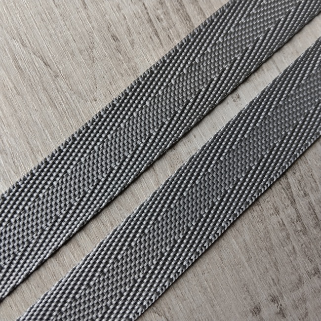 Стрічка ремінна Ялинка, поліпропілен, 20 мм, світло-сіра