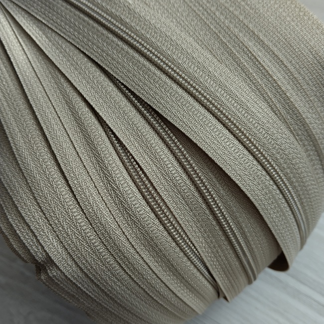 Блискавка спіральна на метраж, тип-3, бежева (707)