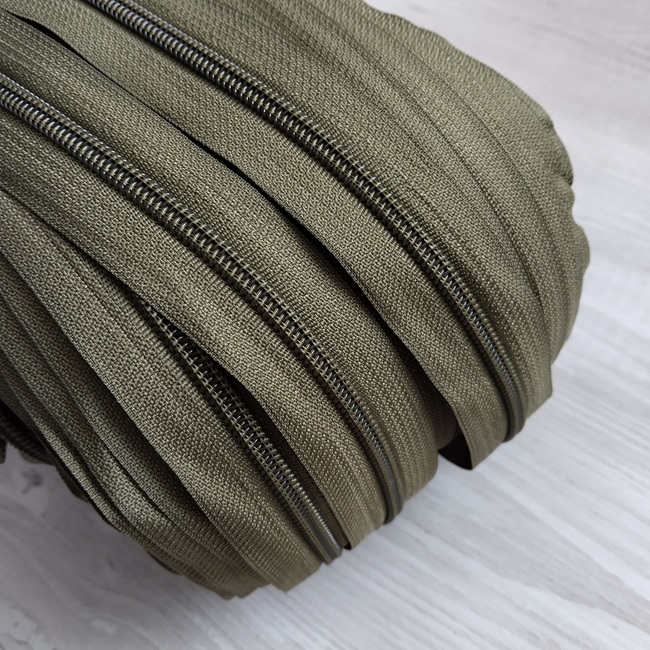 Блискавка спіральна на метраж, тип-5, хакі (298)