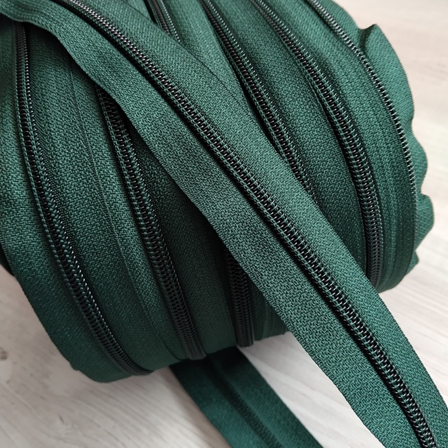 Блискавка спіральна на метраж, тип-5, темно-зелений (пляшковий) (273)