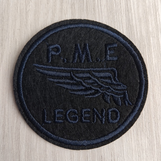 Нашивка клейова, кругла, чорна, 60 мм