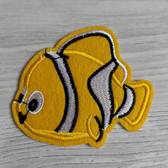 Нашивка клейова Рибка Немо, 80х70 мм