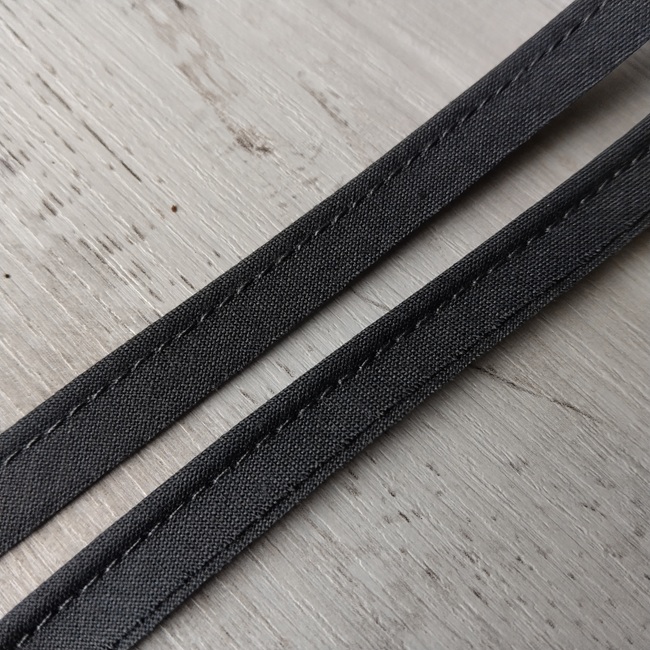 Кант бавовняний вшивний, сірий 8 мм