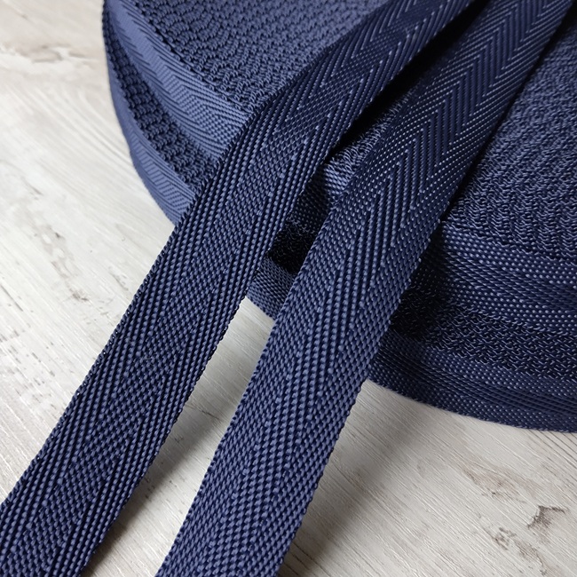 Стрічка ремінна Ялинка, поліпропілен, 20 мм, темно-синя