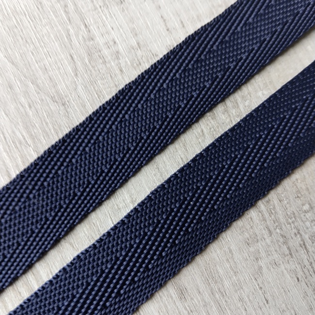 Стрічка ремінна Ялинка, поліпропілен, 20 мм, темно-синя