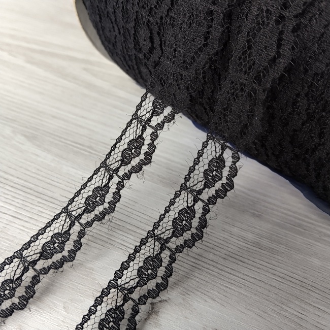 Мереживо 15 мм, чорне (168)