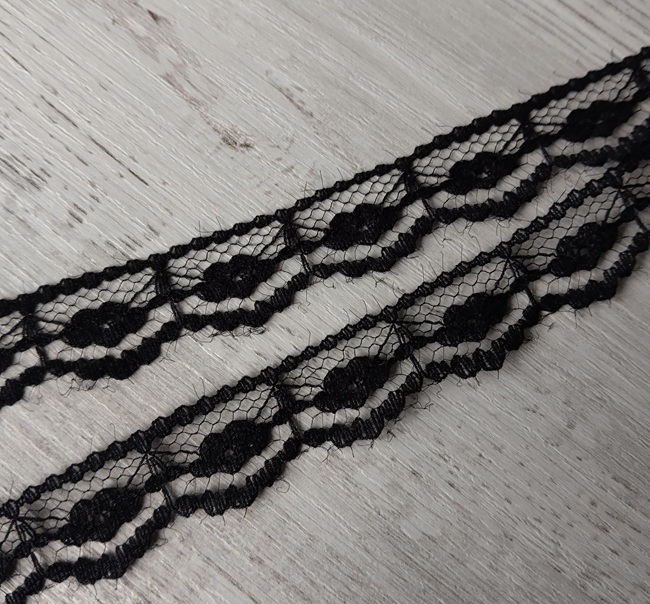 Мереживо 15 мм, чорне (168)
