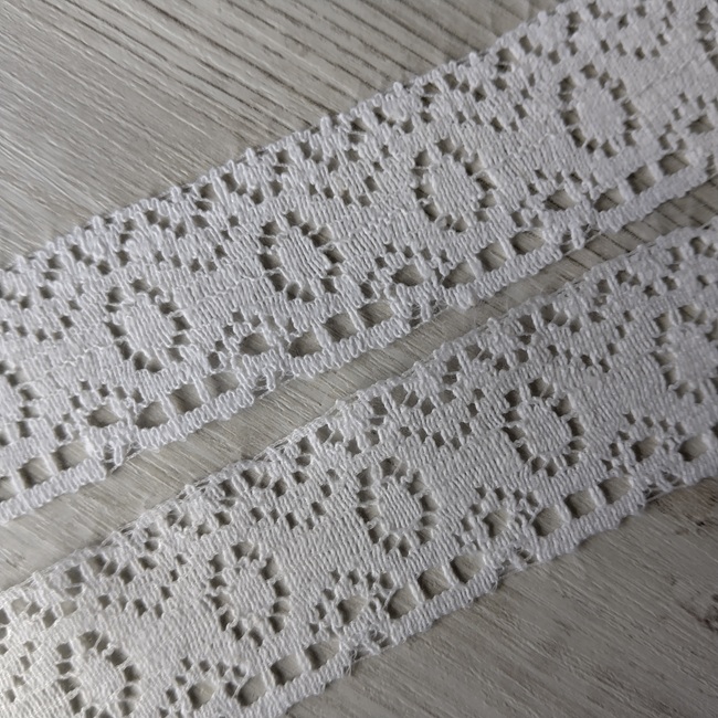 Мереживо 25 мм, біле