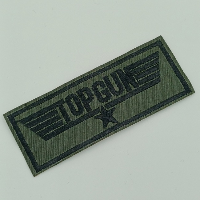 Нашивка термоклейова, Top Gun, хакі, 90х35 мм