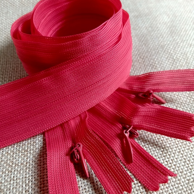 Блискавка потайна, 50 см., тип-3, кораловий (395)