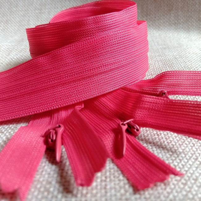 Блискавка потайна, 50 см., тип-3, кораловий (395)