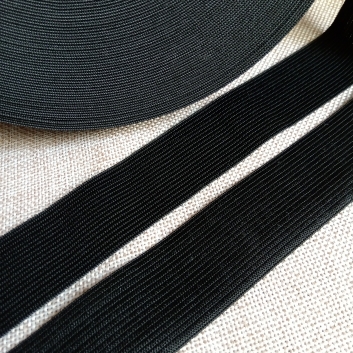 Резинка бельевая вязаная, 30 мм., черная (облегченная).