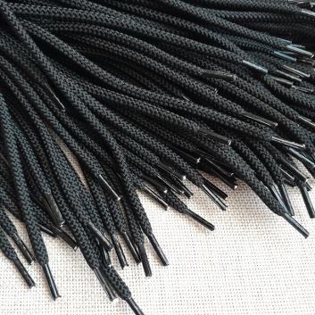 Шнурки круглі, 5 мм., 100 см., чорний.
