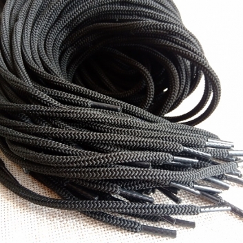 Шнурки круглі, 5 мм., 120 см., чорний.