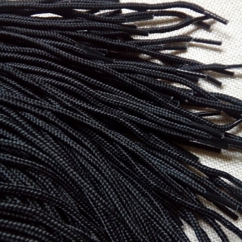 Шнурки круглі, тонкі, 3 мм., 60 см., чорний.