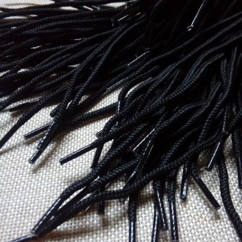 Шнурки круглі, тонкі, 3 мм., 70 см., чорний.