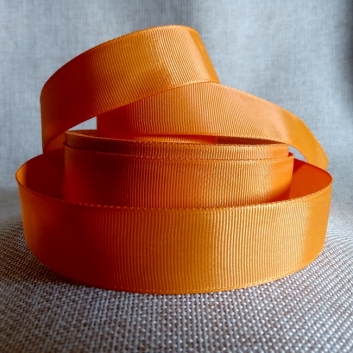 Стрічка репсова 2,5 см, жовтогаряча (24)