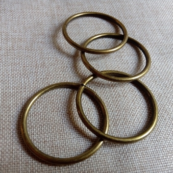 Кільце металеве, 50 мм, (4 мм), антик.