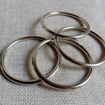 Кольцо металл., 50 мм., (4 мм.), никель.