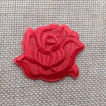 Нашивка Троянда червона 35х42 мм.