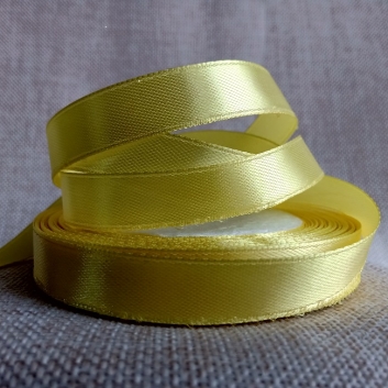 Атласная лента 12 мм., желтый.