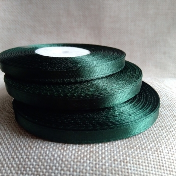 Атласная лента 6 мм., темно-зеленый.