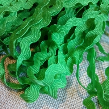 Тесьма Зиг-заг, 0,5 см., зеленый (трава).
