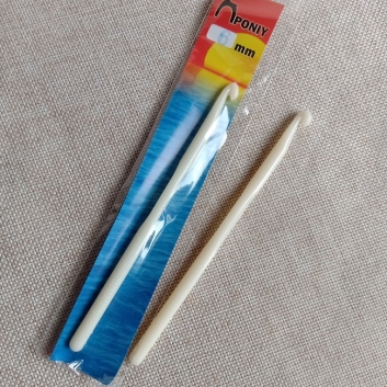 Крючок для вязания PONIY пластмас., 6 мм. (14 см.)