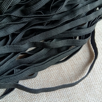Резинка білизняна плетена, 8 мм., чорна.