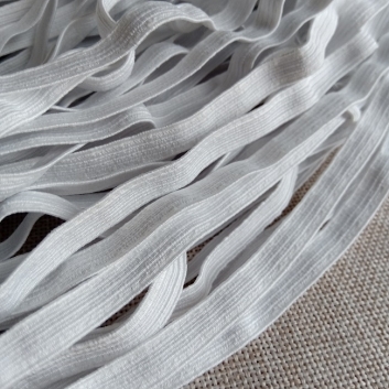 Резинка білизняна плетена, 8 мм., біла.