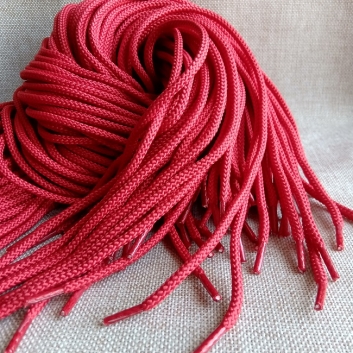 Шнурки круглі, 5 мм., 80 см., червоні.