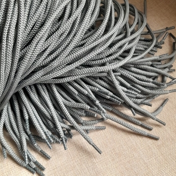 Шнурки круглі, 5 мм, 80 см, сірі.