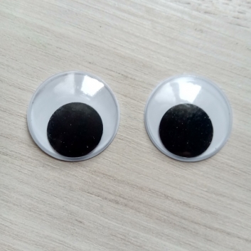 Очі для іграшок круглі, 30 мм. (пара)