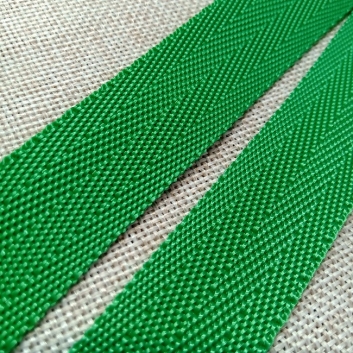 Лента ременная Ёлочка, полипропилен, 25 мм., зеленая.