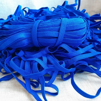 Резинка білизняна плетена, 8 мм., синя.