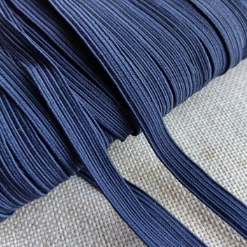 Резинка білизняна плетена, 8 мм., темно-синя.